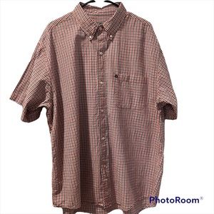 Ralph Lauren Jeans Co Short Sleeve Mens Button Up Shirt Checker Red Blue…
